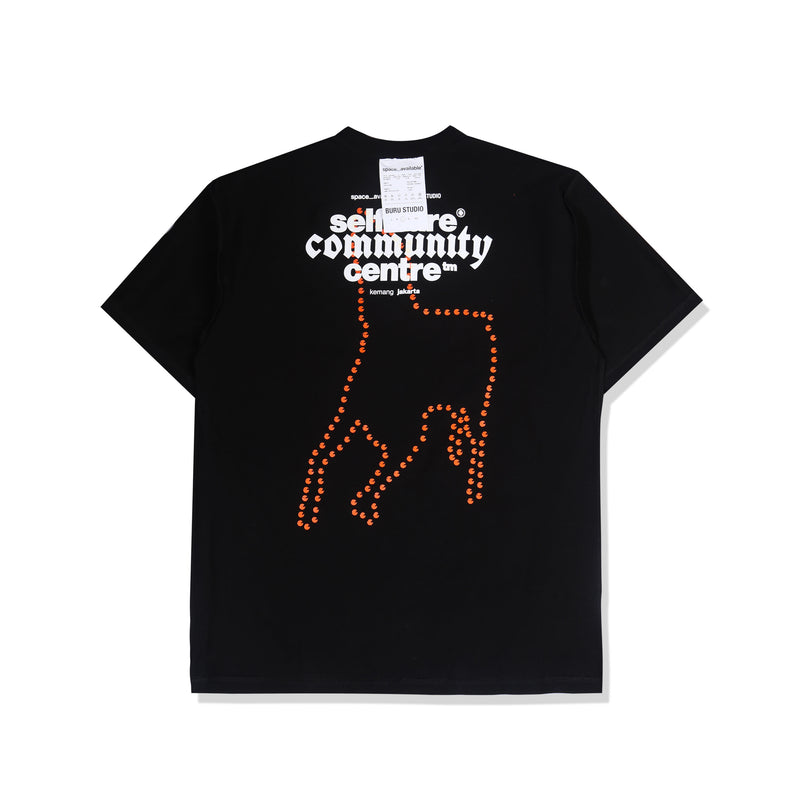 Reversible Self-Care Community Centre T-Shirt in Black