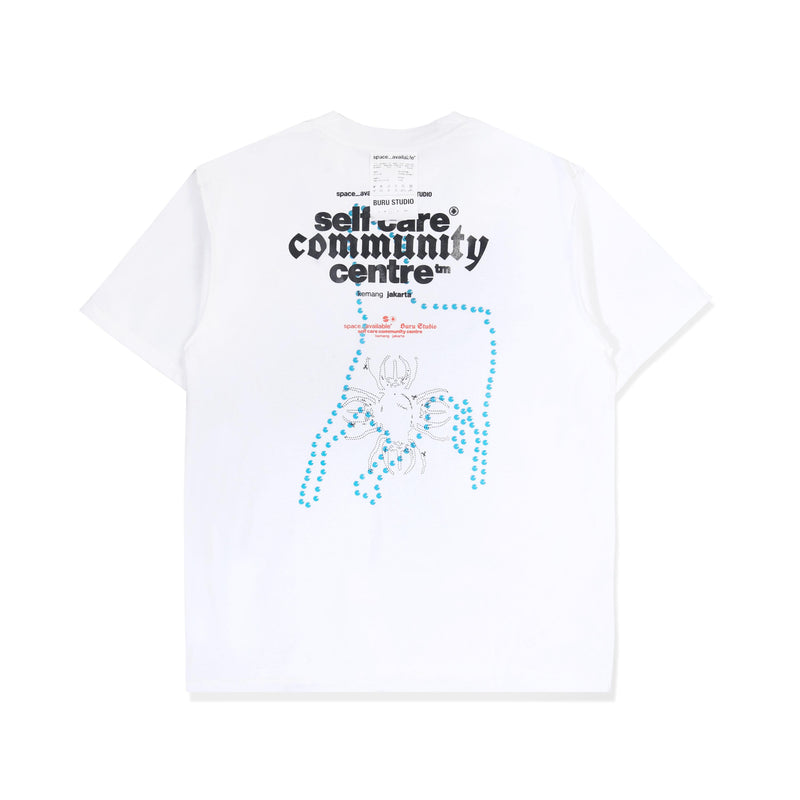 Reversible Self-Care Community Centre T-Shirt in White
