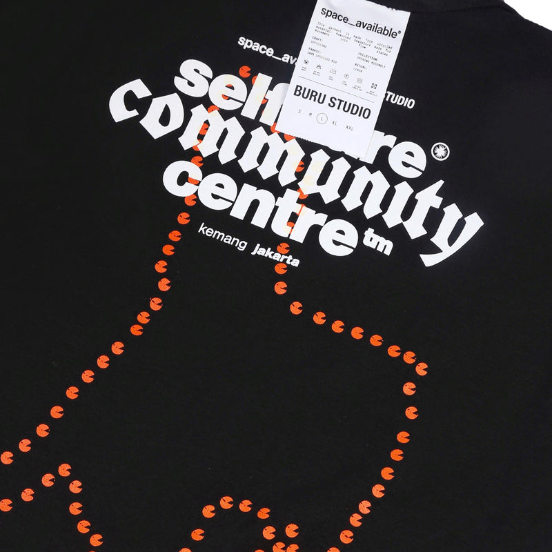 Reversible Self-Care Community Centre T-Shirt in Black