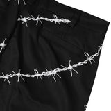 Barbed Wire Long Pants (White on Black)