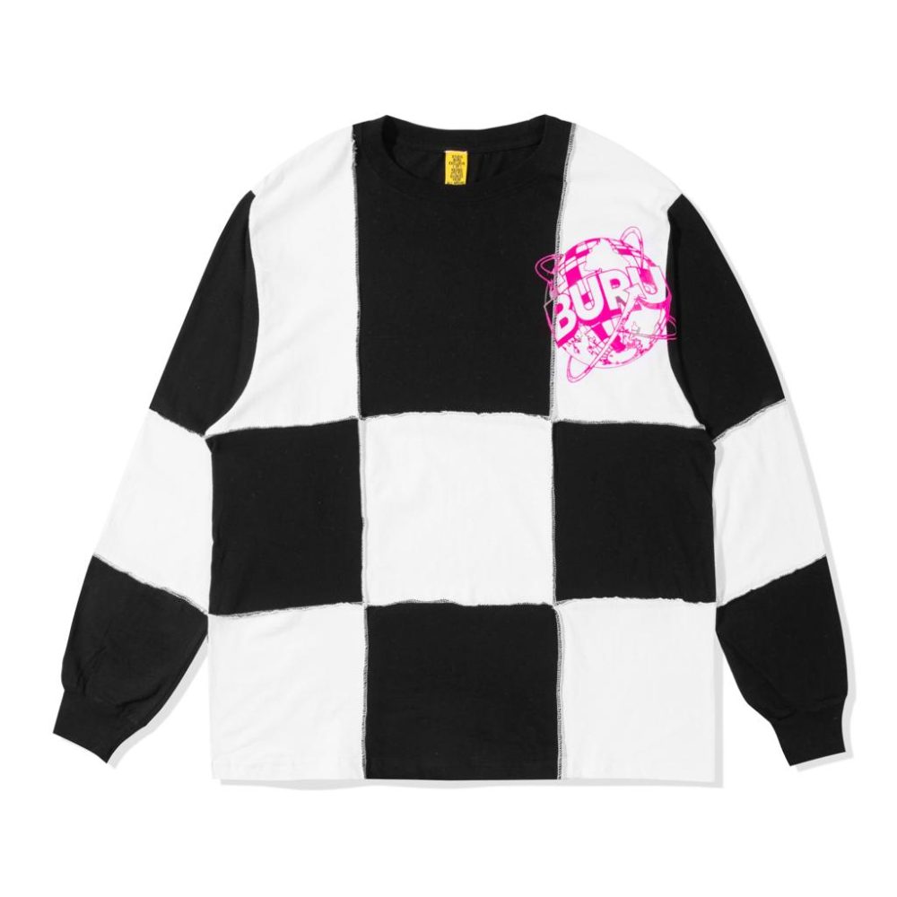 Checker Long Sleeve Black and White