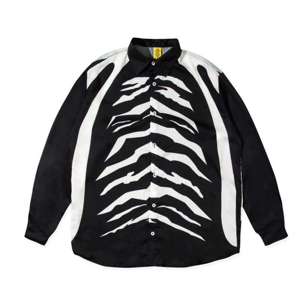 Zebra Stripes Long Sleeve Shirt Black and White